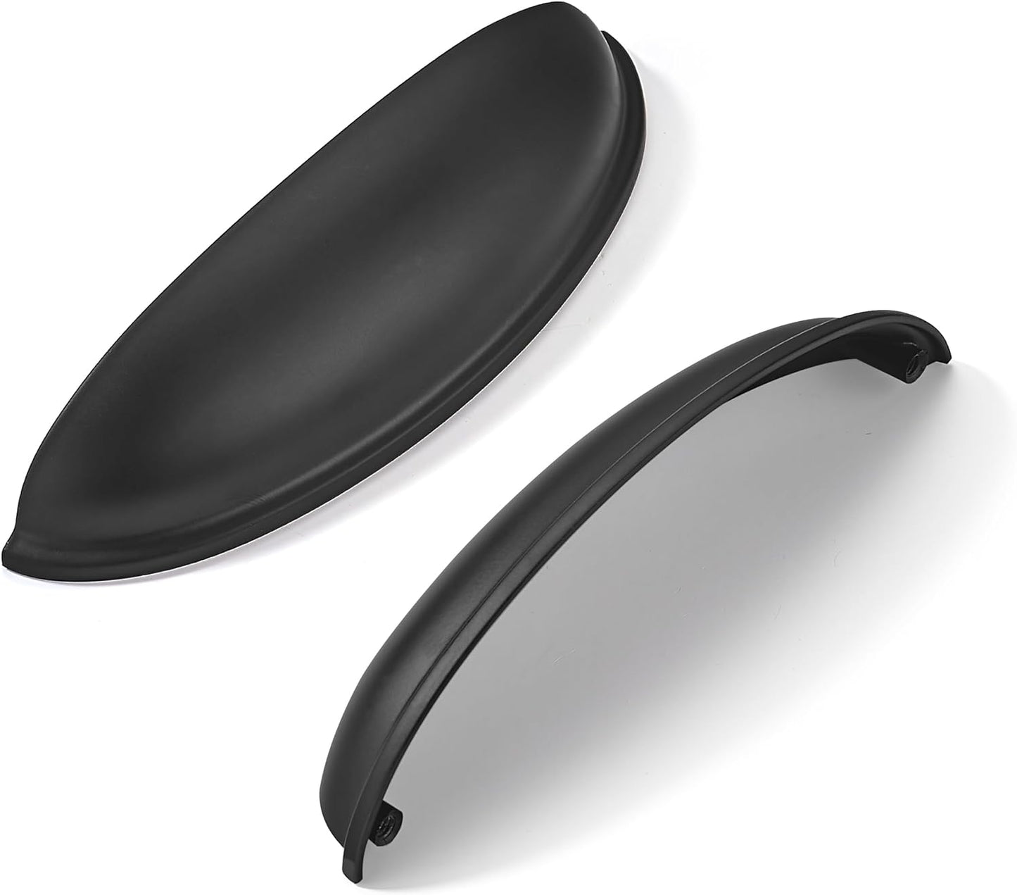 Matte Black Cabinet Cup Pulls - 10 Pack 5 inch Drawer Handles
