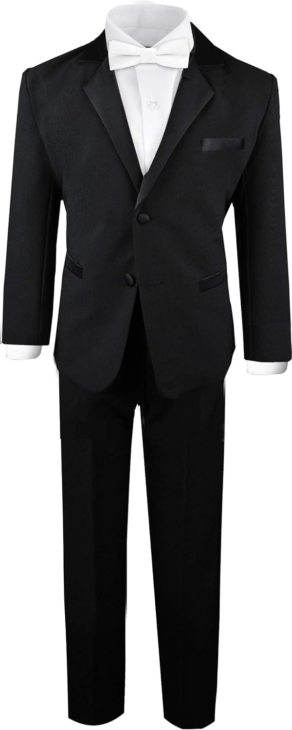 Black n Bianco Boy's Modern Tuxedo Dresswear Set for Kids
