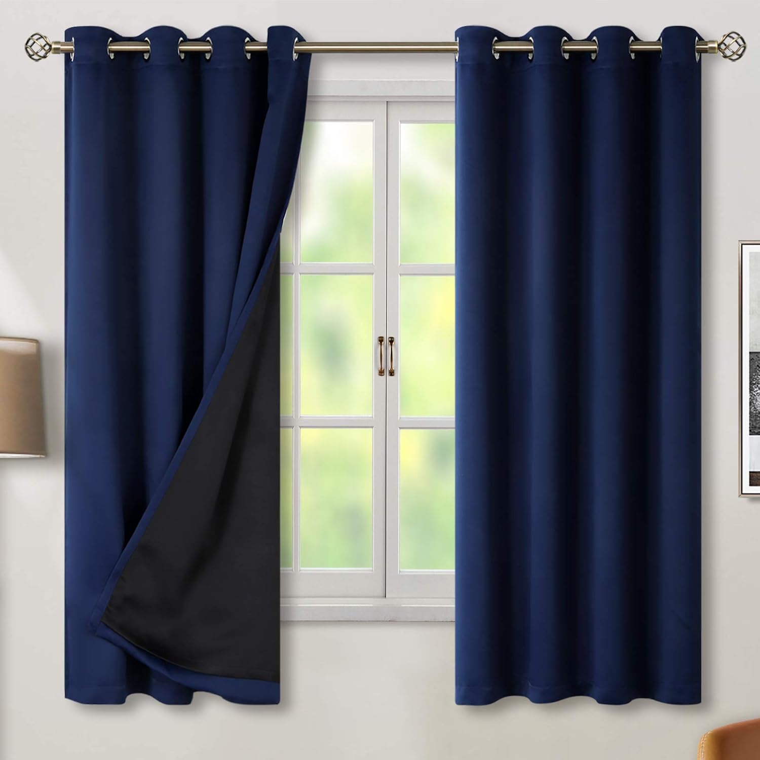 BGment Thermal Insulated Blackout Curtains for Bedroom 52x63