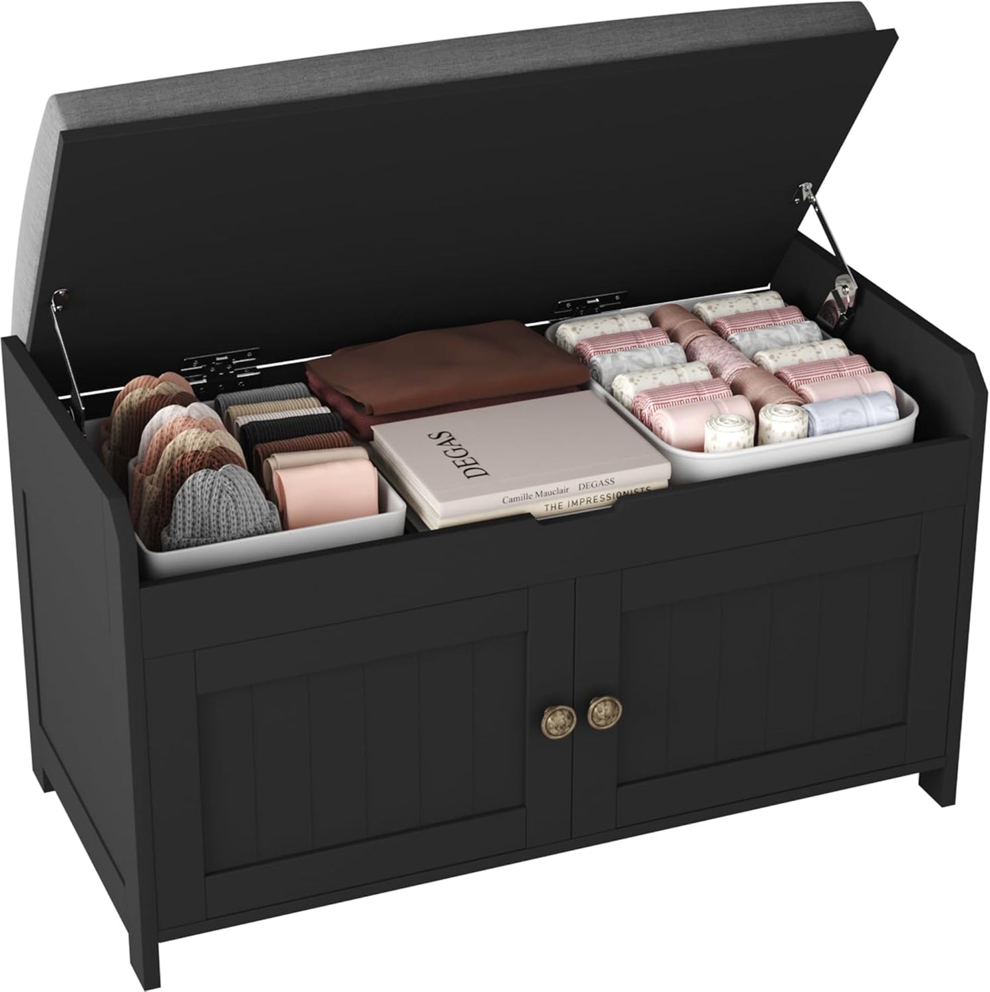 HOMEFORT Shoe Bench with Lift Top Storage for Entryway Style