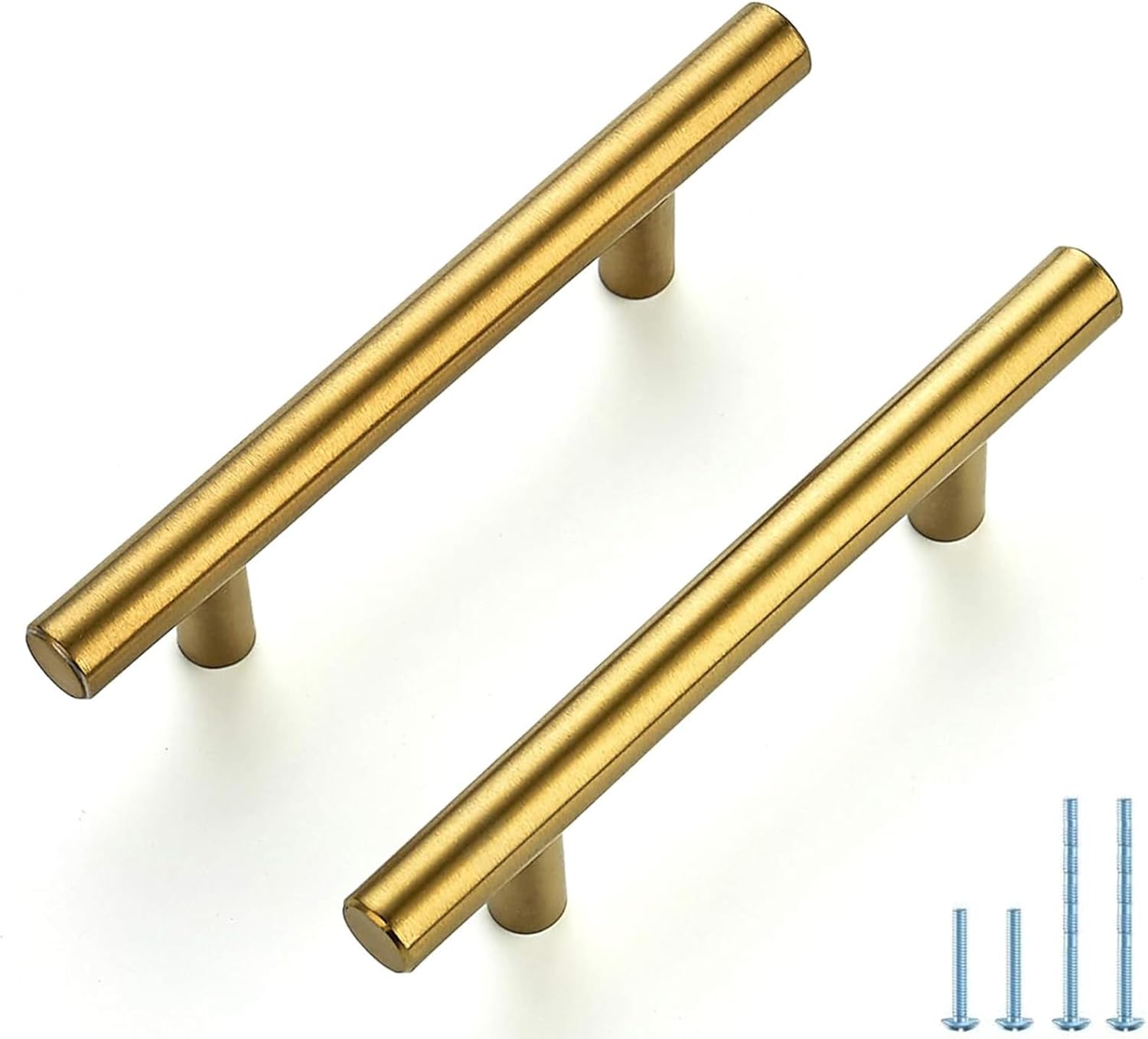 5 Inch Cabinet Pulls Brushed Gold Stainless Steel Hardware Set
