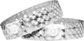 OUCHAN Holographic Plastic Party Wristbands Silver - 500 Pack