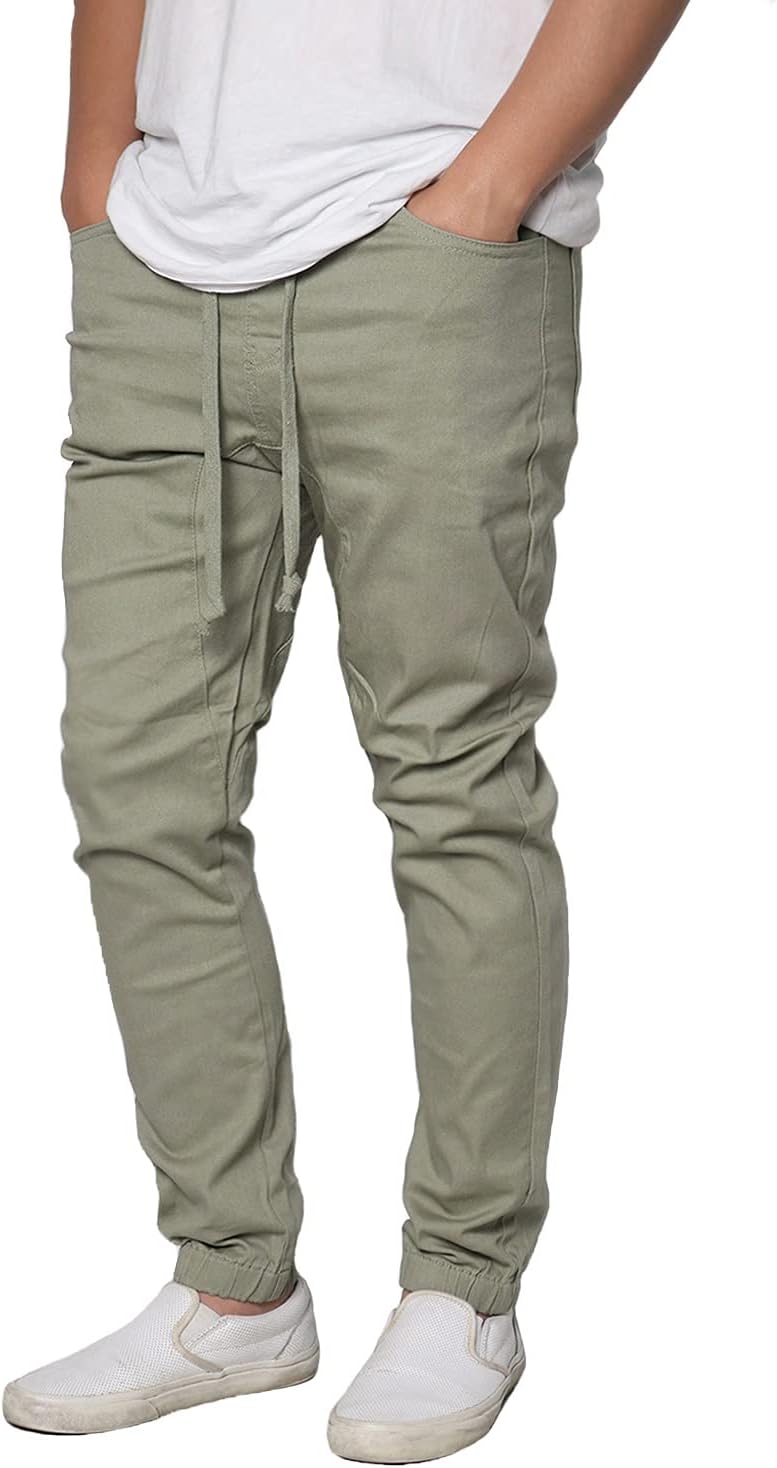 URBANJ Men's Stretch Twill Drop Crotch Jogger Pants Review