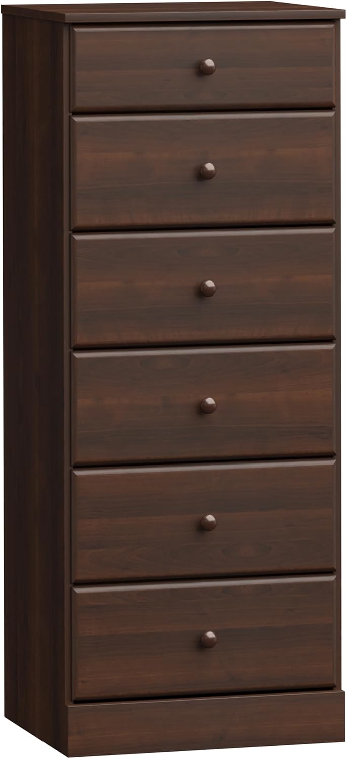 Prepac Astrid Tall Brown Dresser: Stylish Storage Solution