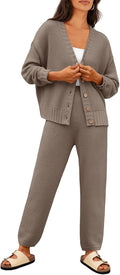 LILLUSORY Women's Cardigan and Pants Set for Trendy Comfort