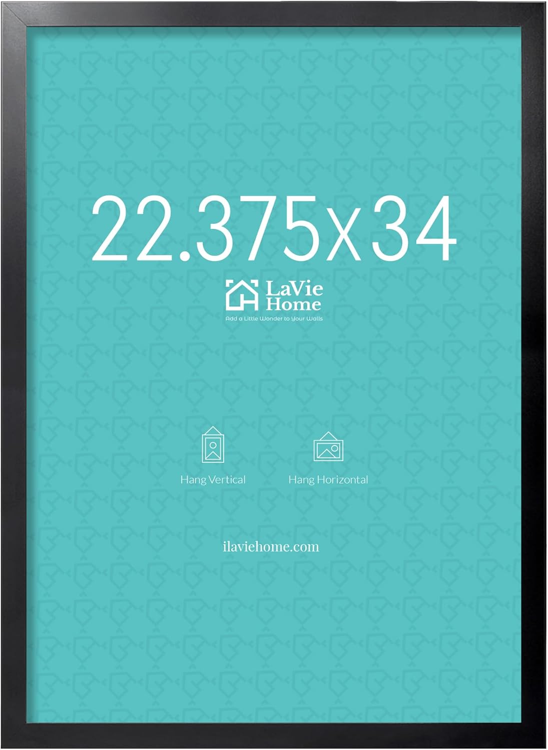 22.375x34 Black Picture Frame for Posters and Puzzles Display