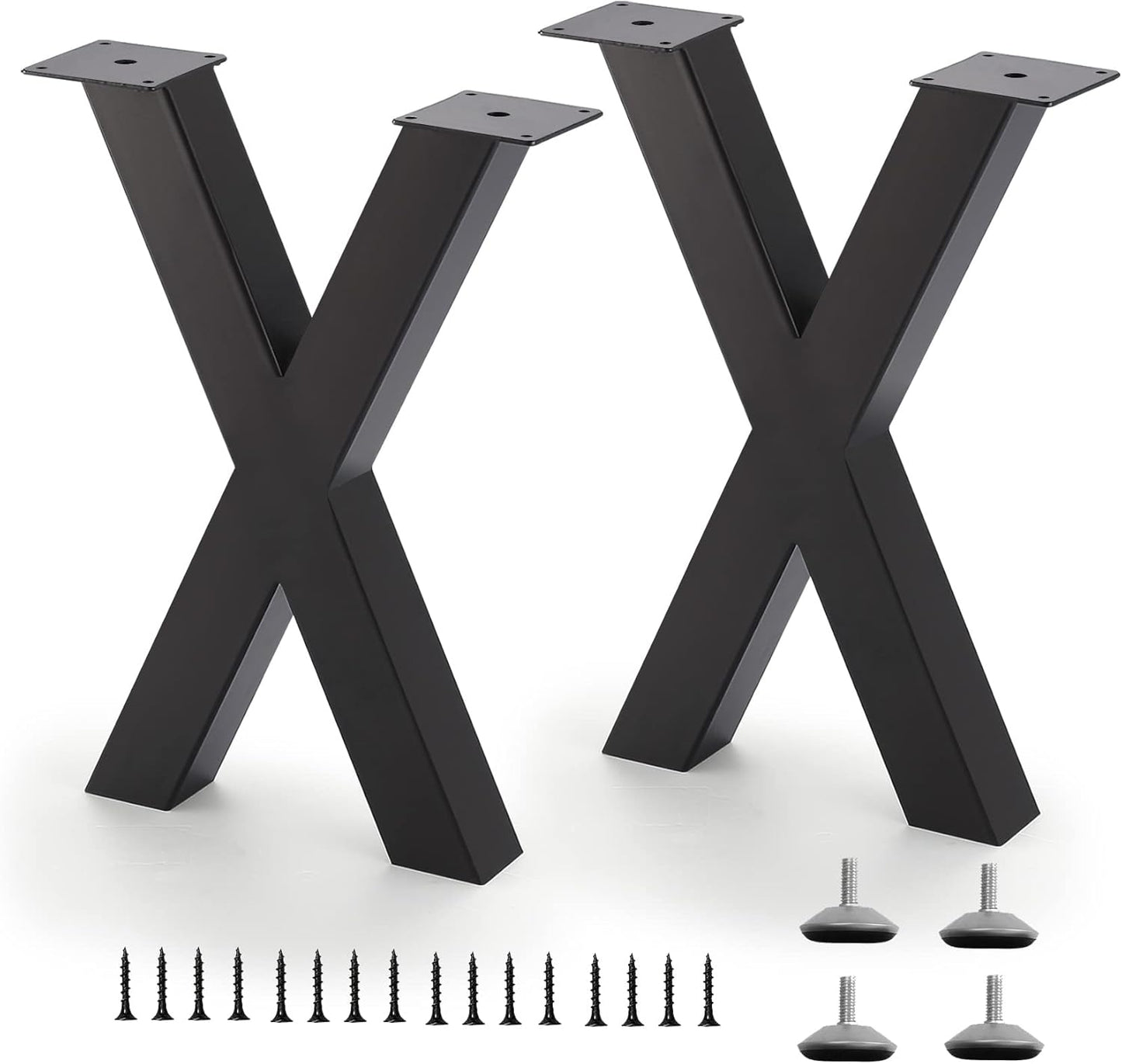 Sturdy 16 Inch X-Shape Metal Bench Legs for Custom Tables