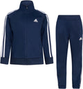 adidas boys Tricot Tracksuit Set - Soft Polyester Tricot Comfort