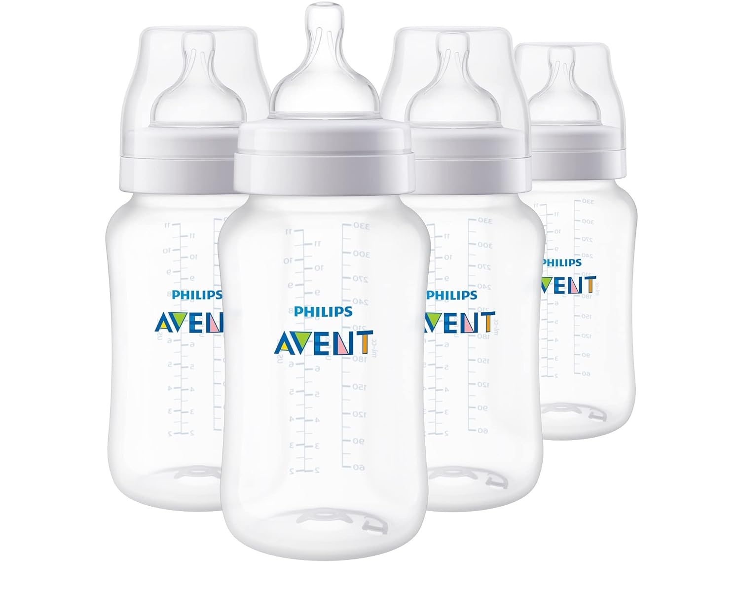 Philips Avent Anti-Colic Bottles | 11oz | 4pk | Clear