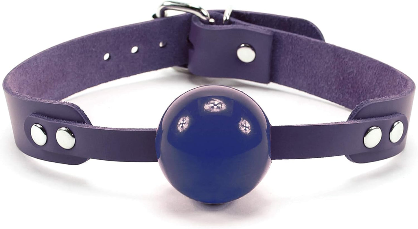 Aurora Silicone Mouth Ball with Genuine Leather Strap for Durability