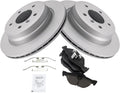 TRQ Rear Brake Pad & Rotor Kit Compatible with 2007-2015 BMW