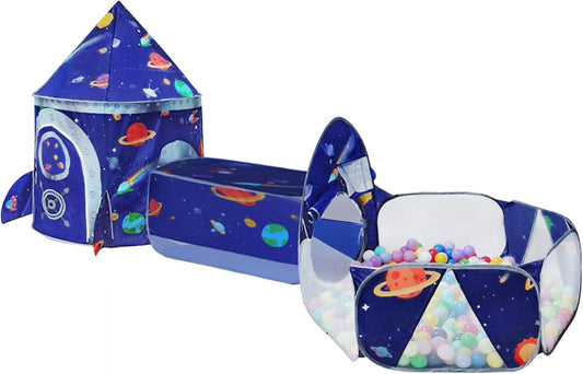 Rocket Ship Kids Play Tent Set - Fun Indoor/Outdoor Play