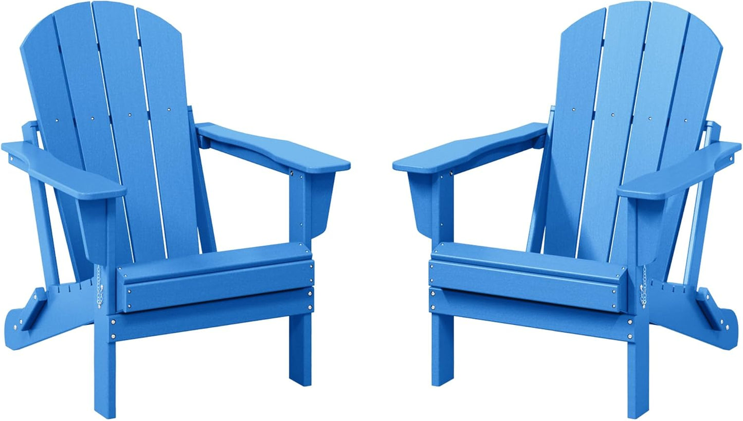 Malibu 2 Piece Set Outdoor Folding Poly Adirondack Chair Review