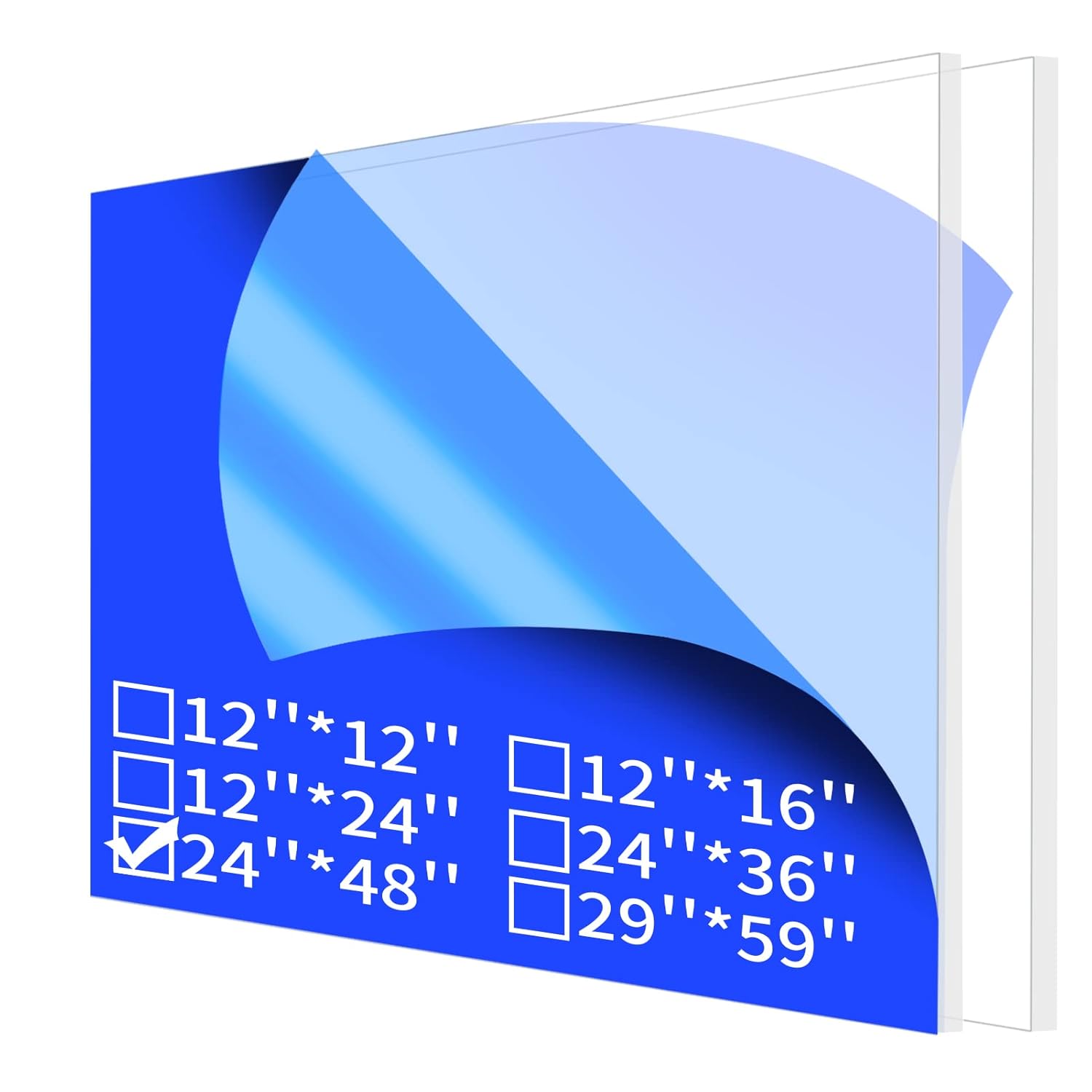 Art3d 1/8 Thick Plexiglass Sheets for Craft Projects and Signs