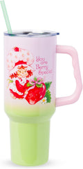 Strawberry Shortcake Tumbler with Handle and Straw, 40 Ounces