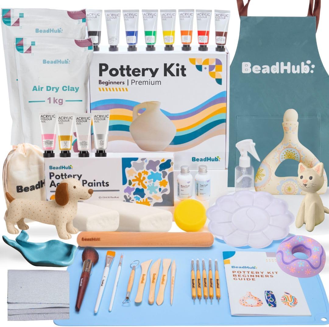 Pottery Kit for Beginners - Complete Air Dry Clay Set