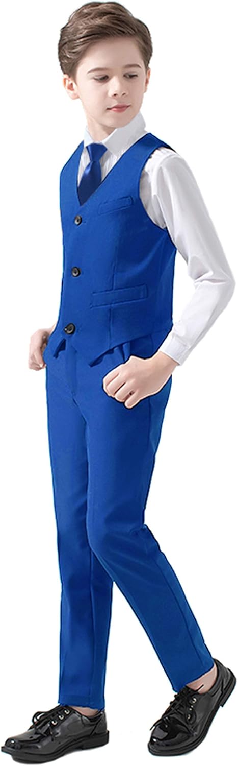 Boys Suits 5 Piece Slim Fit Suit for Kids Formal Events