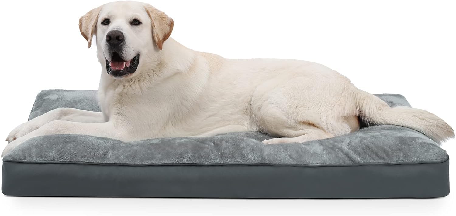Deluxe Plush Dog Crate Bed Waterproof with Removable Cover