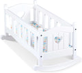 Melissa & Doug Mine to Love Wooden Play Cradle for Dolls - White