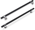 10 in Cabinet Pulls 6 Pack Matte Black and Polished Chrome - Solid
