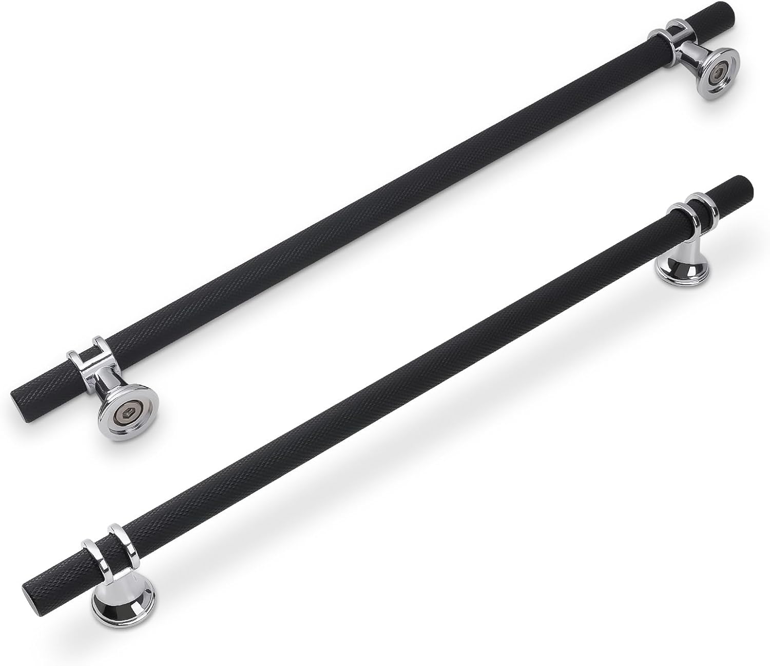 10 Inch Cabinet Pulls in Matte Black and Polished Chrome Finish