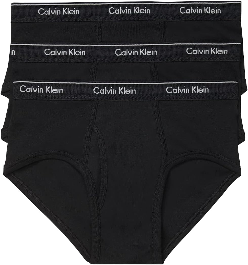 Calvin Klein Men's Cotton Classics 3-Pack Briefs for Comfort
