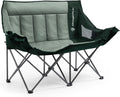 Double Camping Chair Loveseat with Cup Holders - Oversized 660lbs