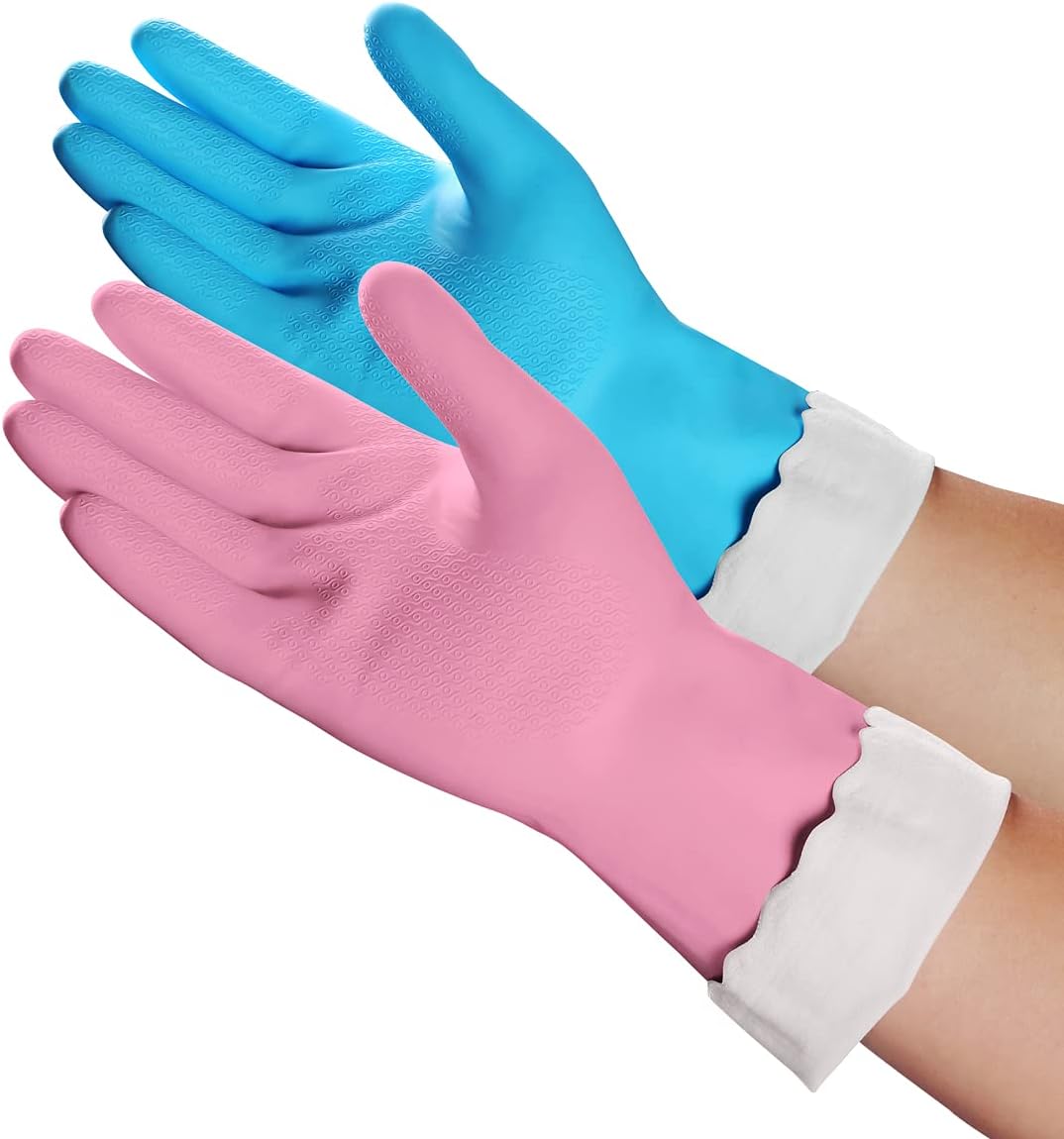 Latex-Free Reusable Cleaning Gloves - Non-Slip & Waterproof