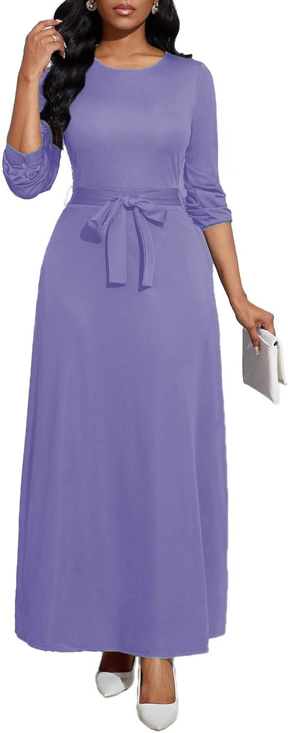 Long Dress for Women Casual Long Sleeve Maxi Dress 2025
