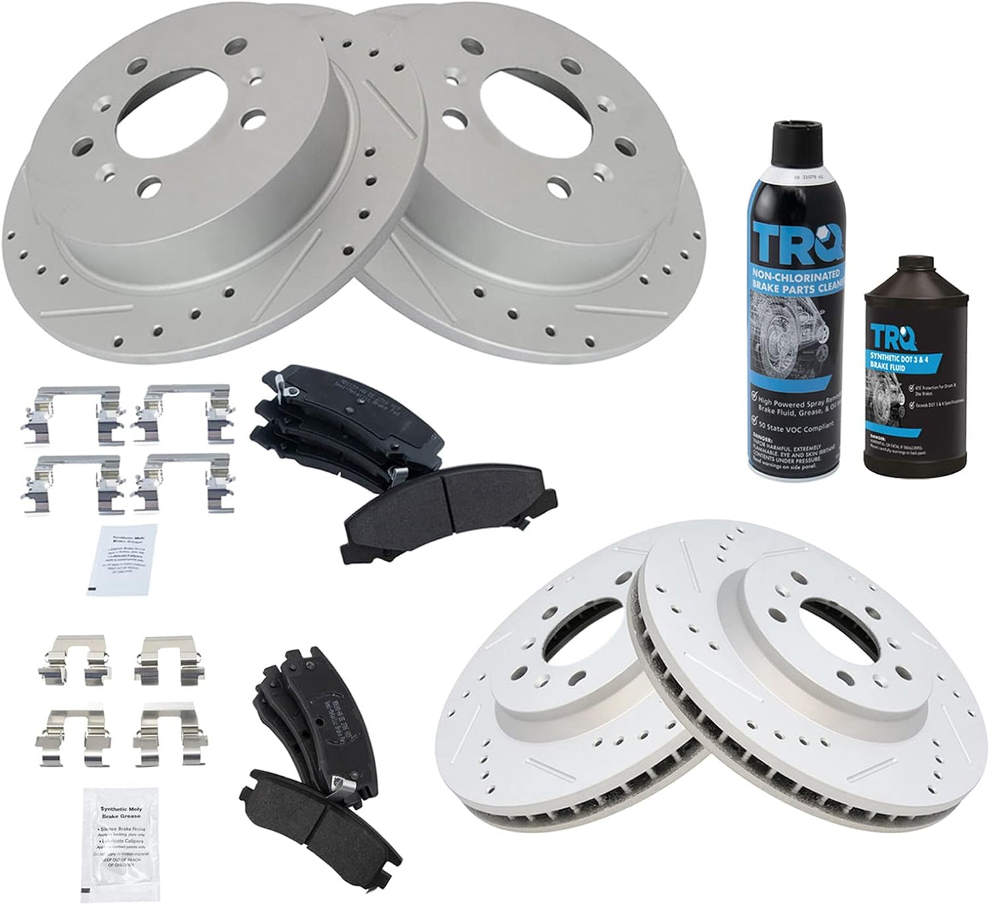 TRQ Front and Rear Performance Brake Pad & Rotor Kit Review