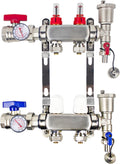 AB 2 Loop PEX Radiant Manifold 1/2 Inch Compatible Outlets - Compact