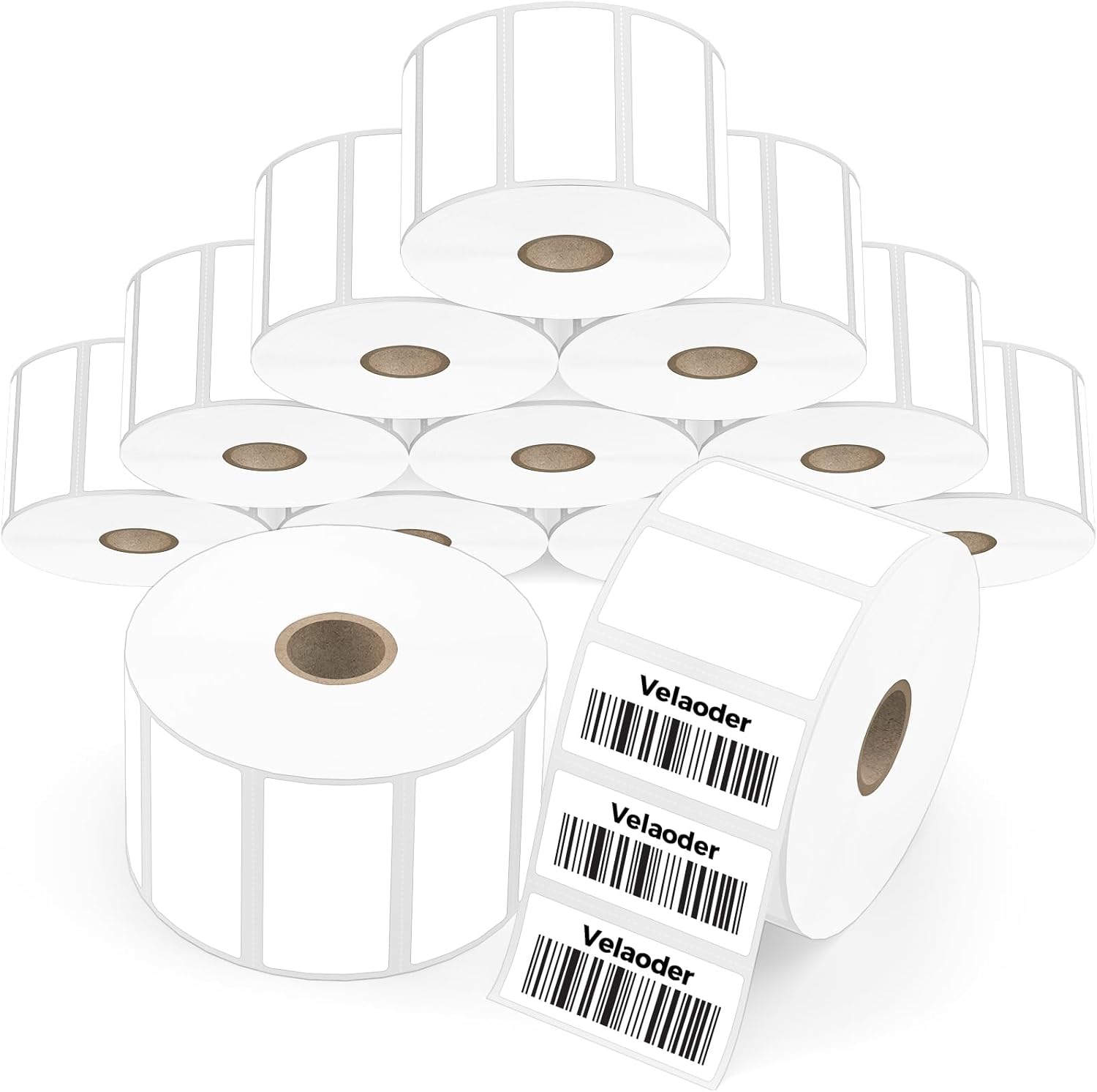 2x1 Direct Thermal Barcode Labels - 12 Rolls for Easy Labeling