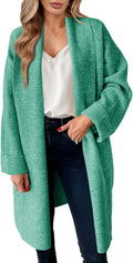 Womens Long Chunky Knit Cardigan - Oversized Slouchy Coatigan