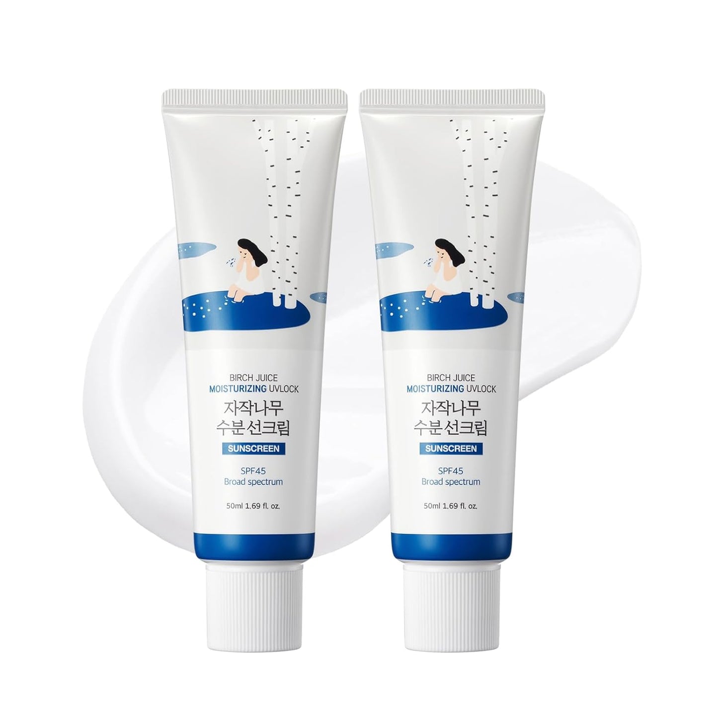 ROUND LAB Birch Juice Moisturizing Sunscreen SPF 45 for Sensitive Skin