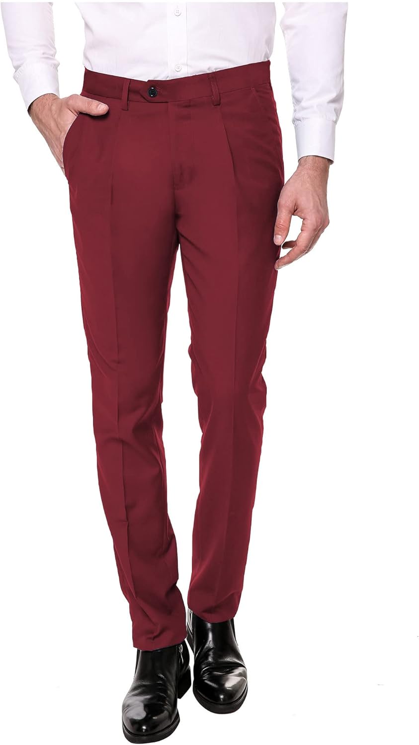 COOFANDY Men's Classic Fit Flat Front Dress Pants for All Occasions
