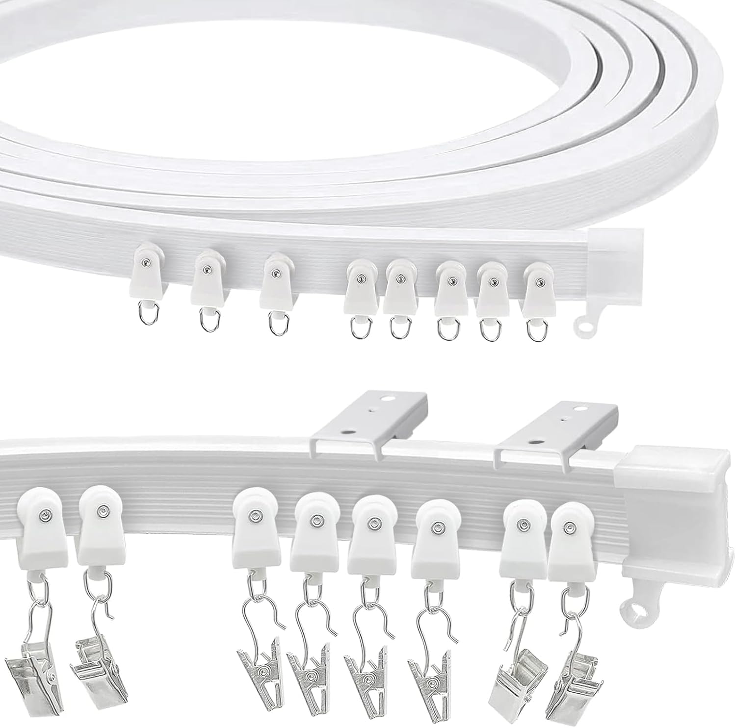 Flexible 16.4FT Ceiling Curtain Track - Easy Installation!