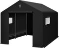 10x8ft Outdoor Storage Shed Canopy Shelter - Dual Doors