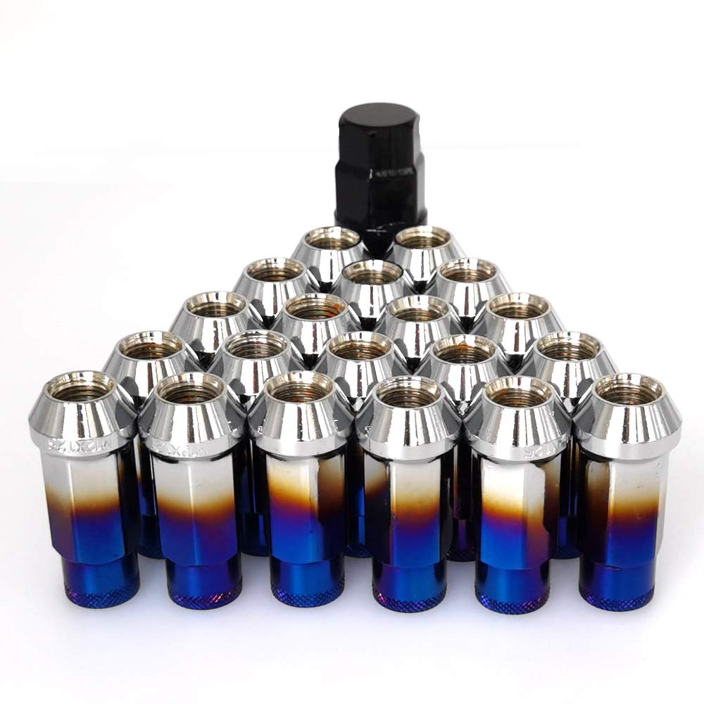 M12x1.5 Open End Wheel Nuts for Racing - 22 Pieces Set