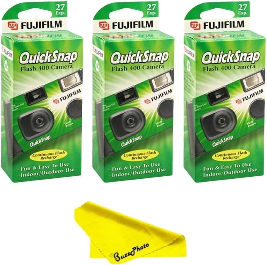 Fujifilm QuickSnap Flash 400 One Time Use Camera for Memories