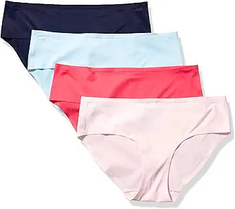 Seamless Bonded Stretch Hipster Underwear for Women, Pack of 4