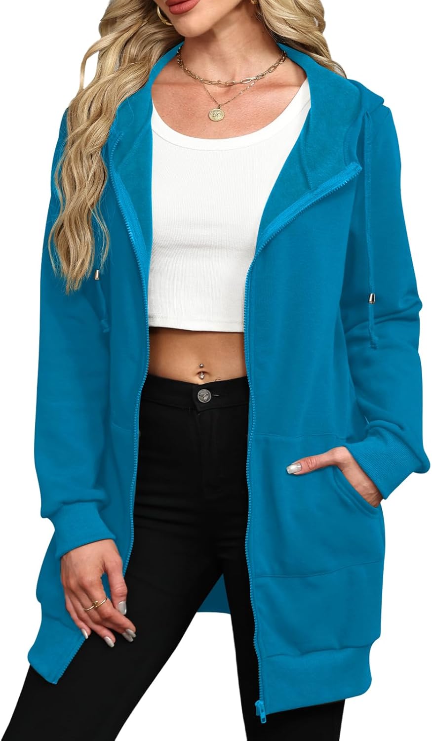 Locryz Women's Casual Zip Up Hoodies for Fall and Winter Wear