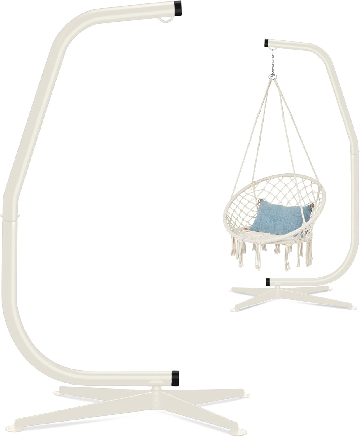 Best Choice Products Metal Hanging Hammock C-Stand for Chairs