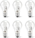 A19 43W Halogen Light Bulbs 6-Pack - Energy Efficient Replacement