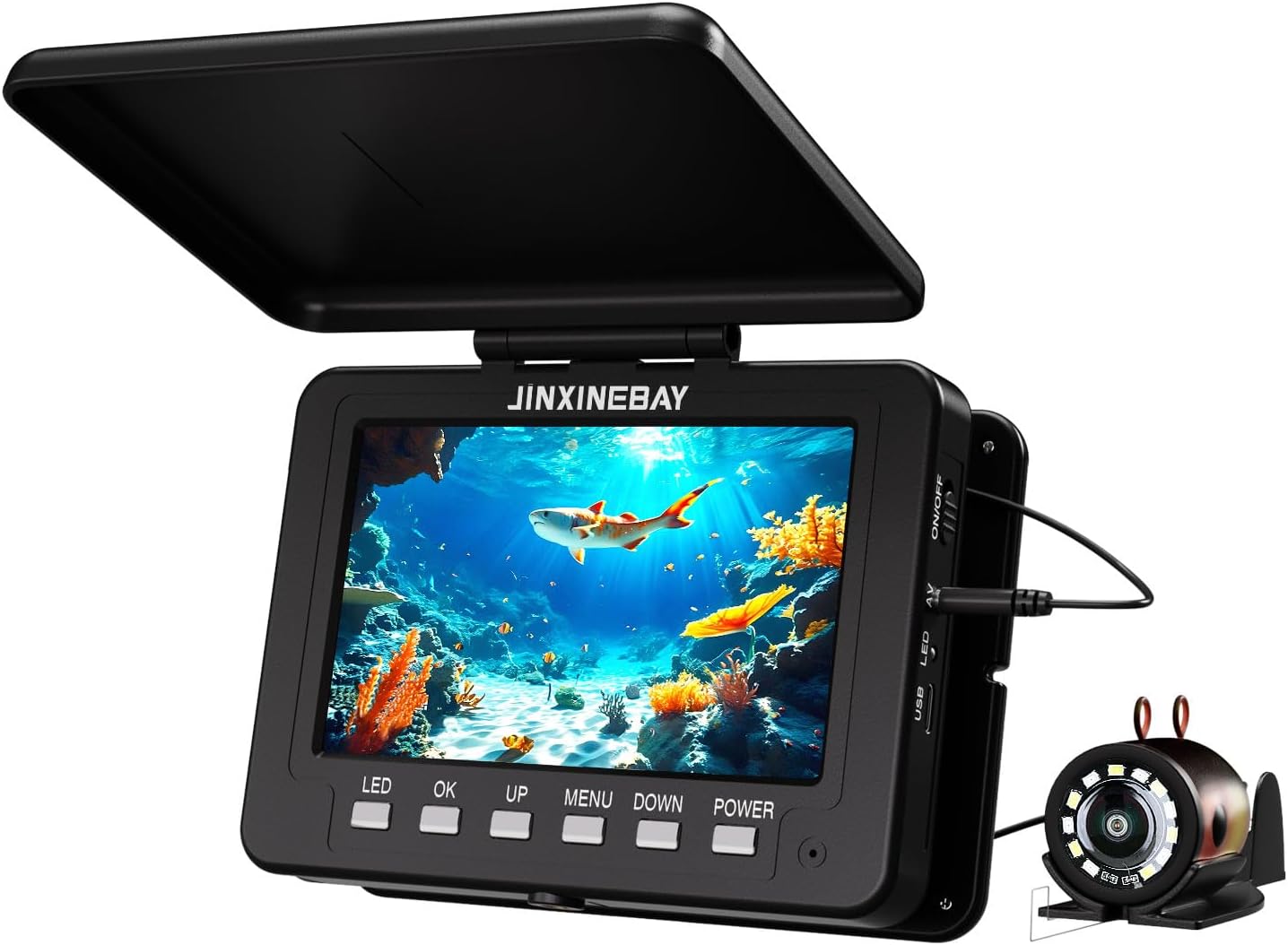 Portable 5 Underwater Fishing Camera - 3-Grade IR Lighting