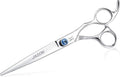 7ft Straight Dog Grooming Scissors - Comfortable Offset Handle