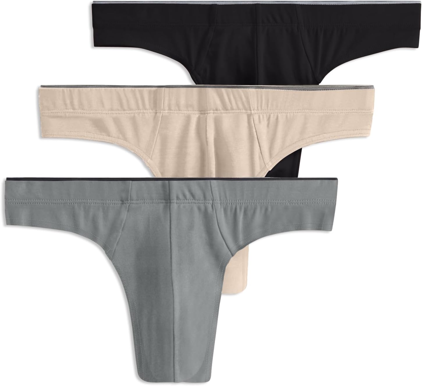 Jockey Men's Underwear True Style Thong - Comfortable 3 Pack