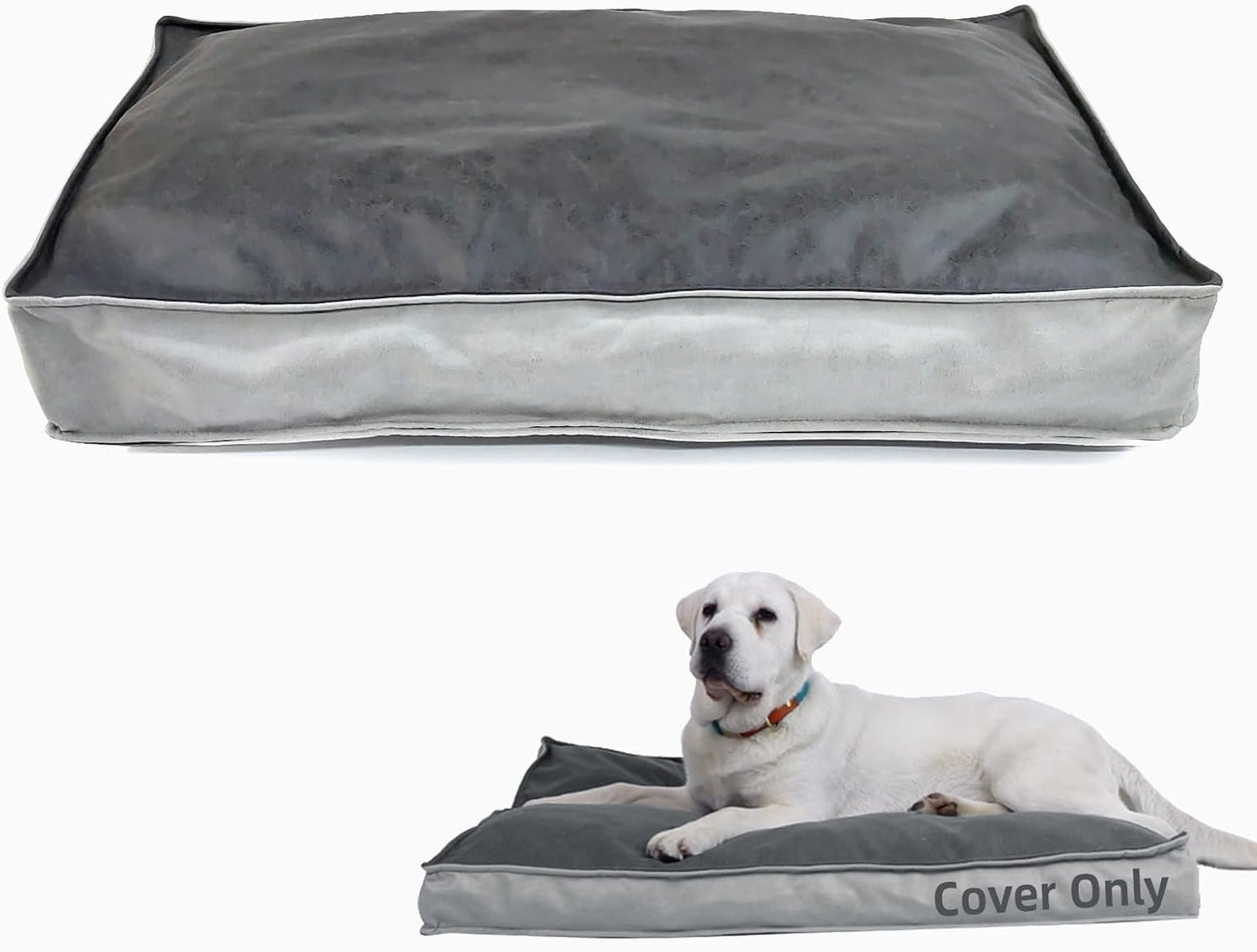 Dog Bed Covers Replacement Washable Soft Faux Leather 48in L x 36in W