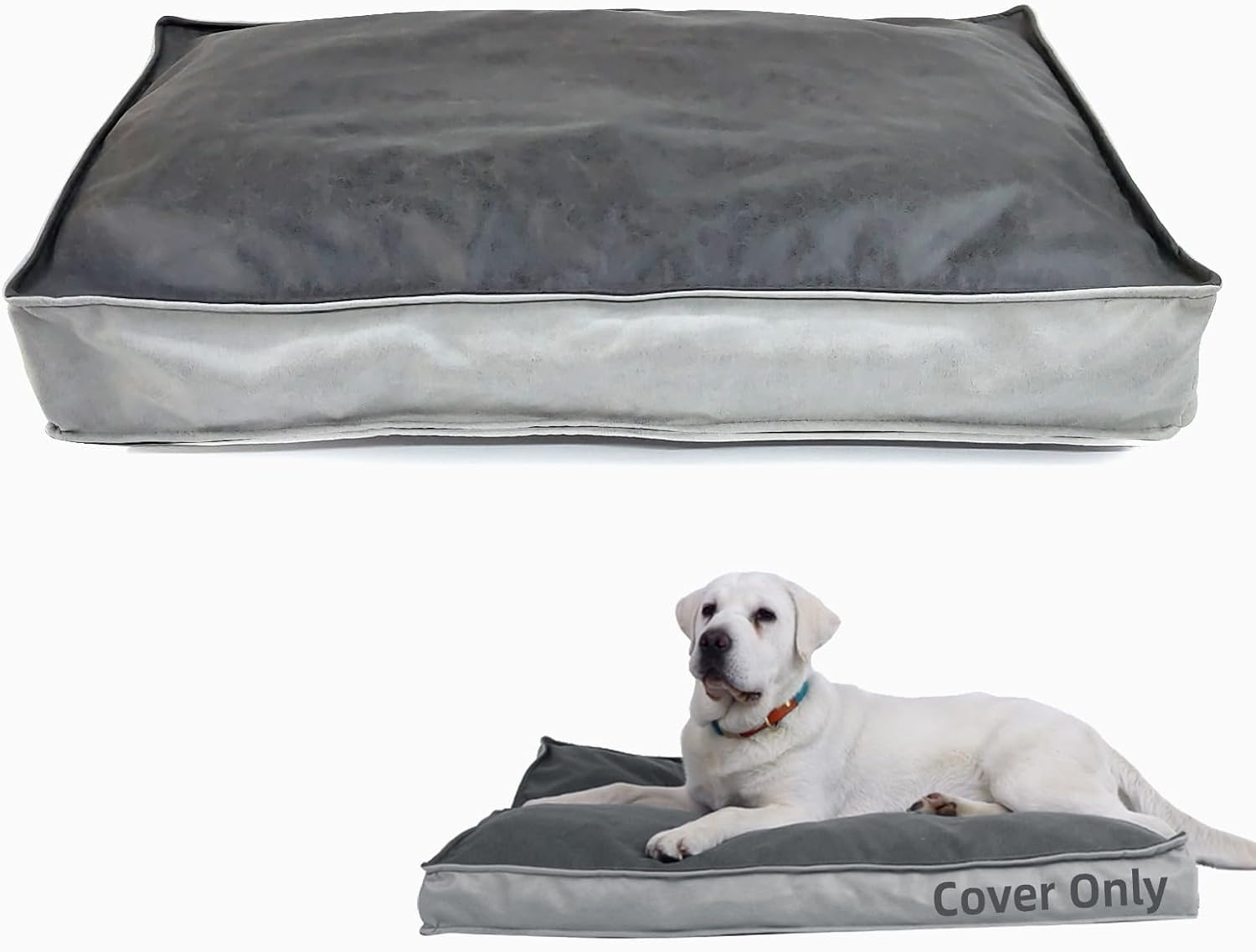 Dog Bed Covers Replacement Washable Soft Faux Leather 48in L x 36in W