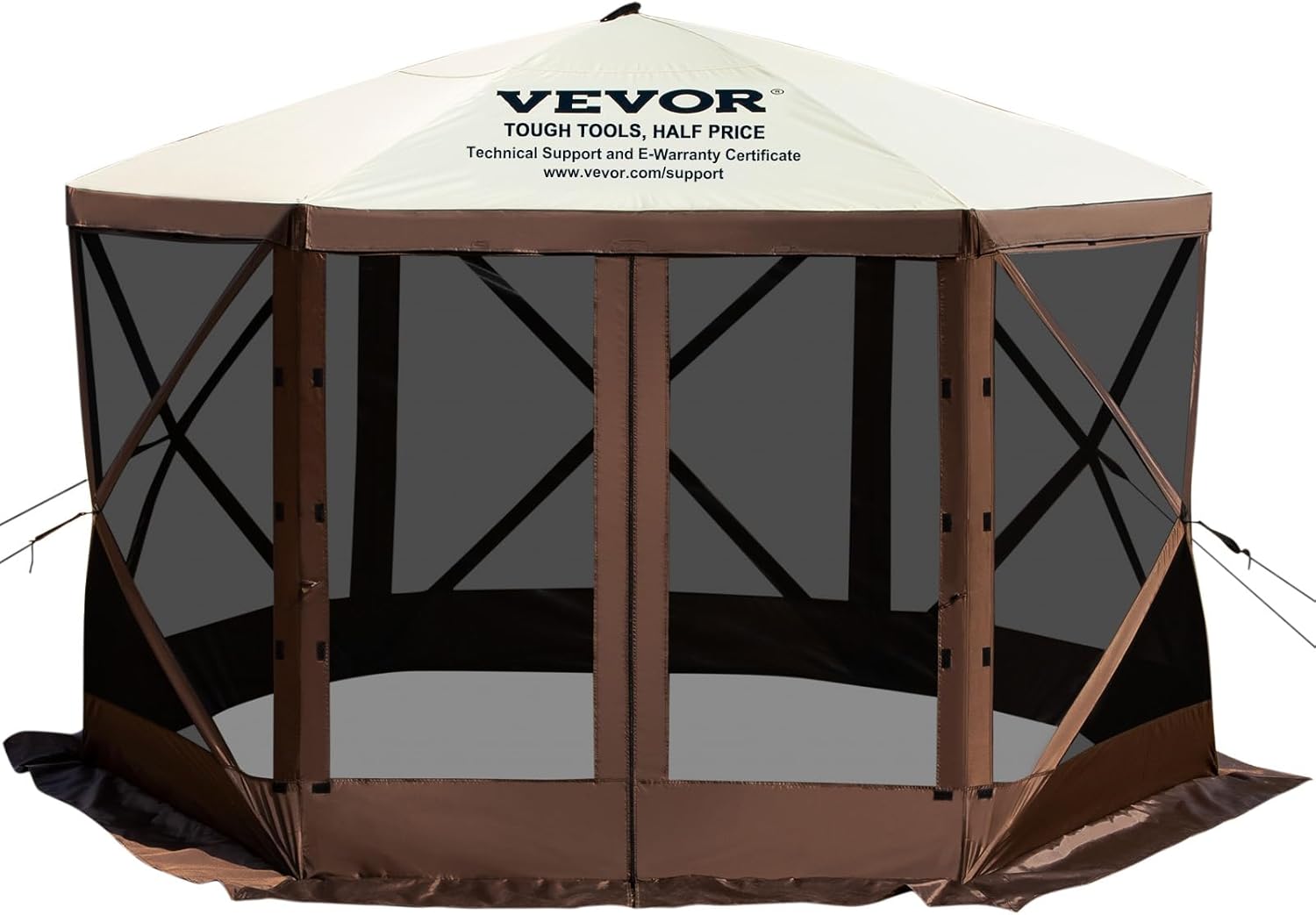 VEVOR 10x10ft Camping Gazebo Screen Tent - Ultimate Outdoor Shade!