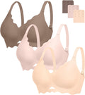 Jelly Bras for Women with Support - Wireless Seamless T-Shirt Bra Soft